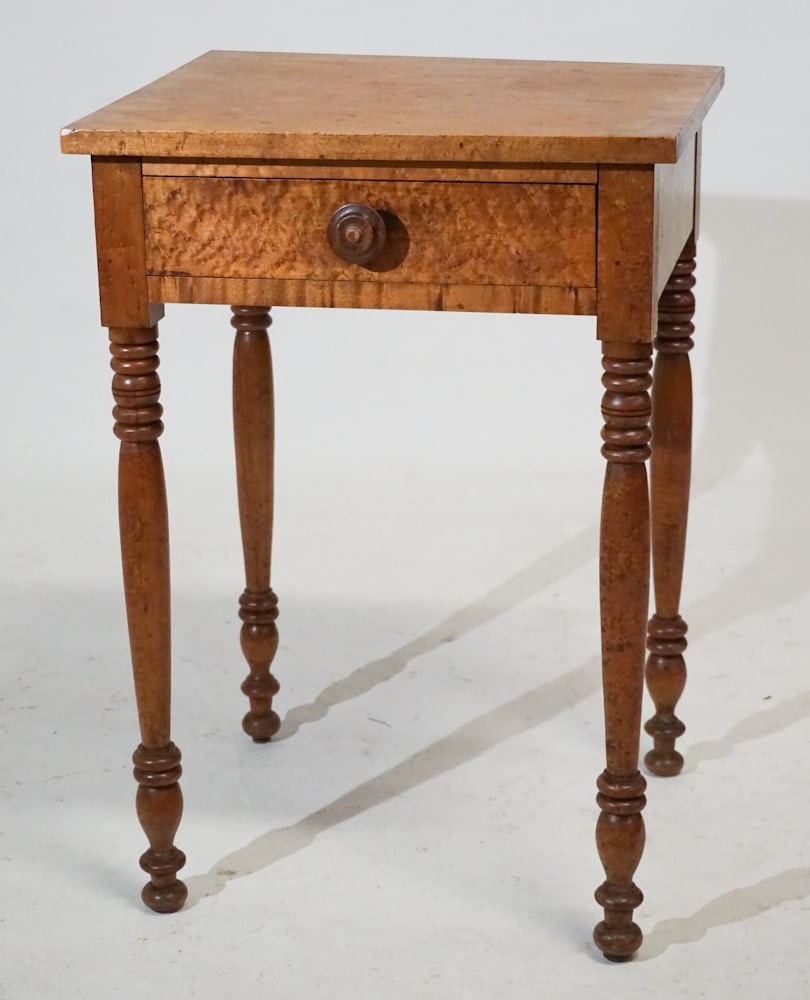 American Federal Birdseye Maple Side Table (1 of 4)