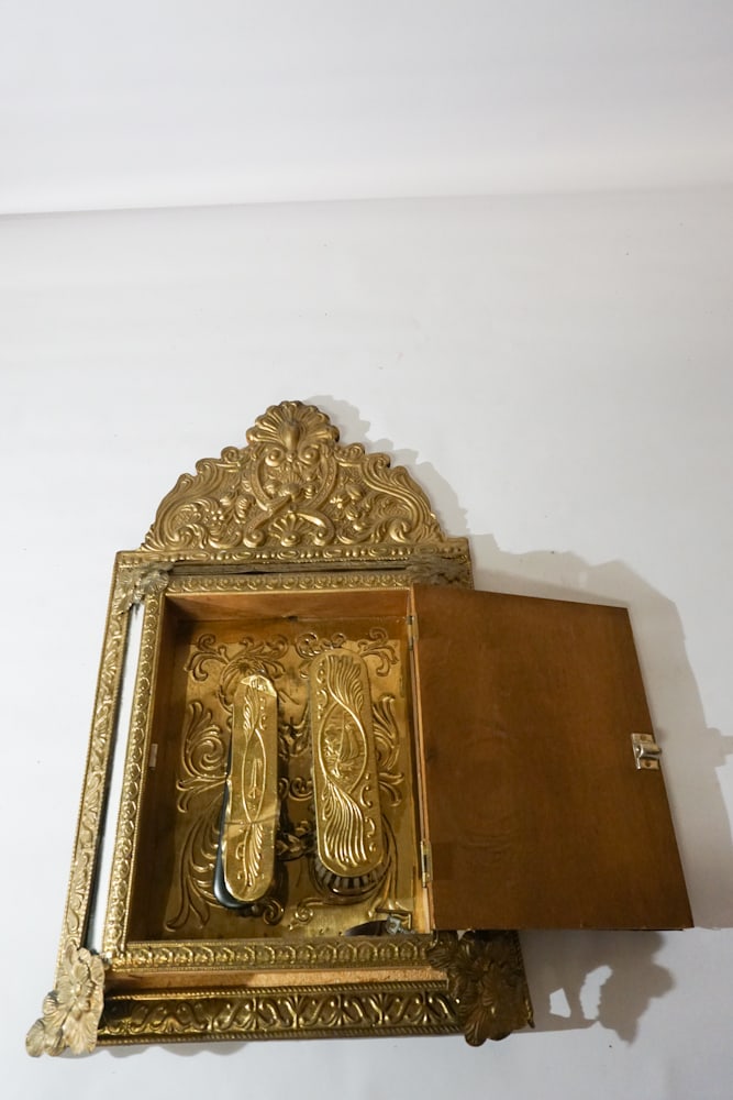 Antique English Brass Hanging Dresser Cabinet (1 of 3)