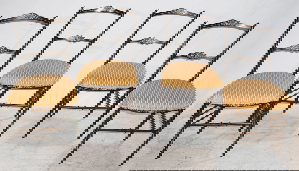 Set Aesthetic Movement Ebony Wood Dining Chairs (1 of 3)