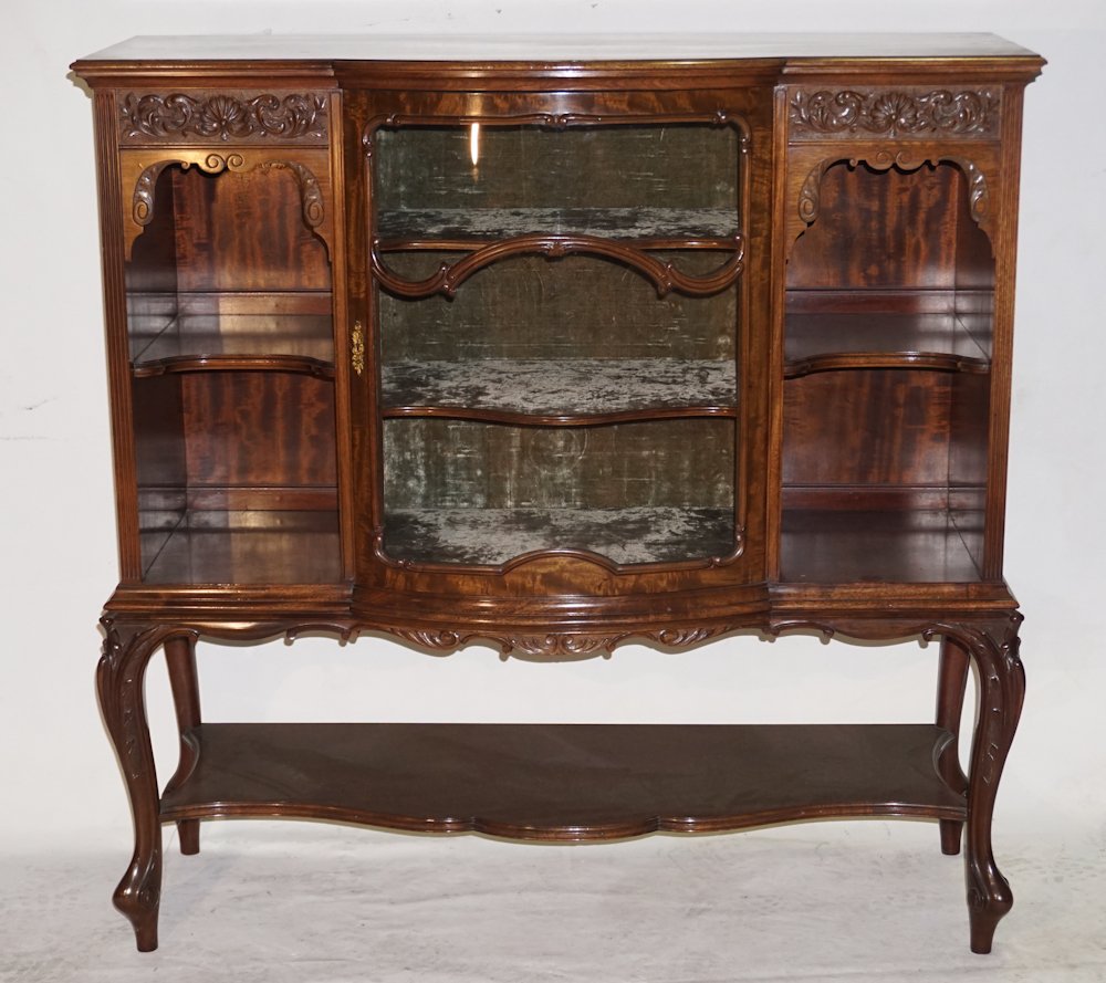 Edwardian Rococo Style Mahogany Etagere Cabinet (1 of 3)