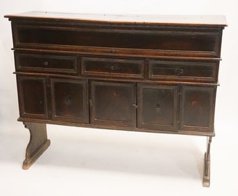 English Jacobean Walnut Blanket Box (1 of 4)