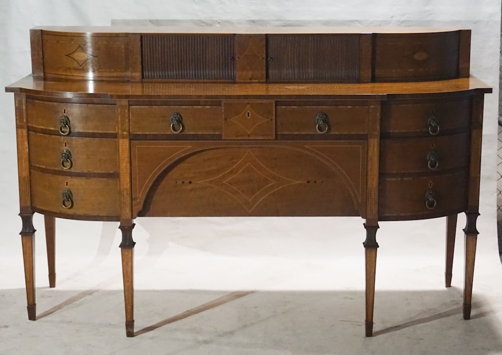 Fine George III Style Inlaid Mahogany Sideboard (1 of 10)