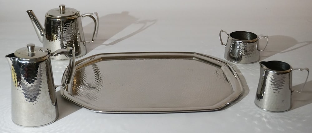 Old Hall Stainless Steel Arts & Crafts Tea Set (1 of 3)