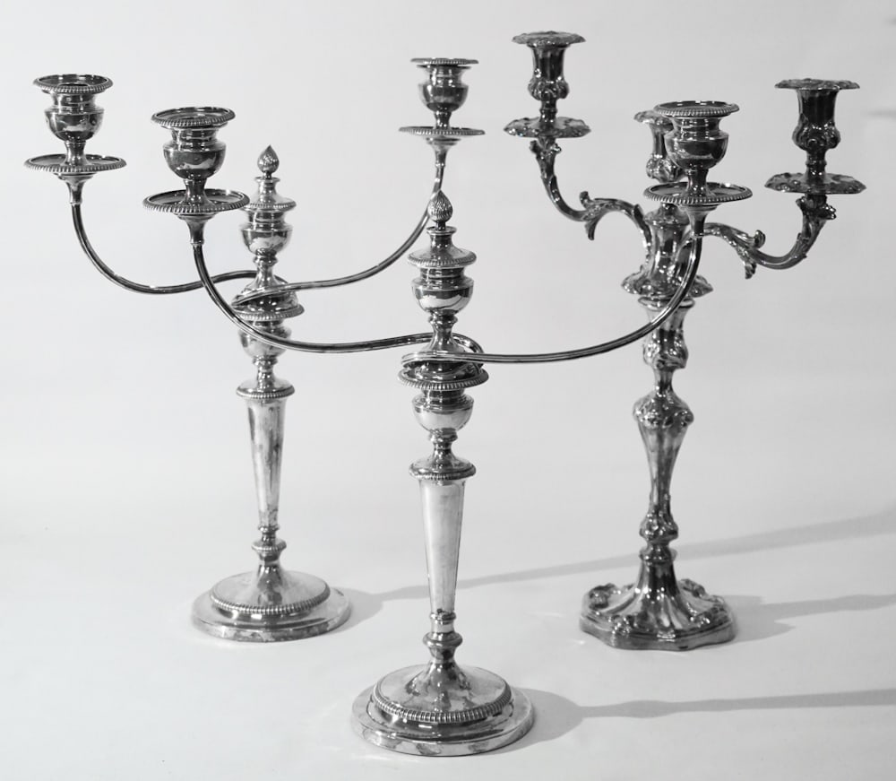 Antique Old Sheffield Silver Plate Candelabra (1 of 3)