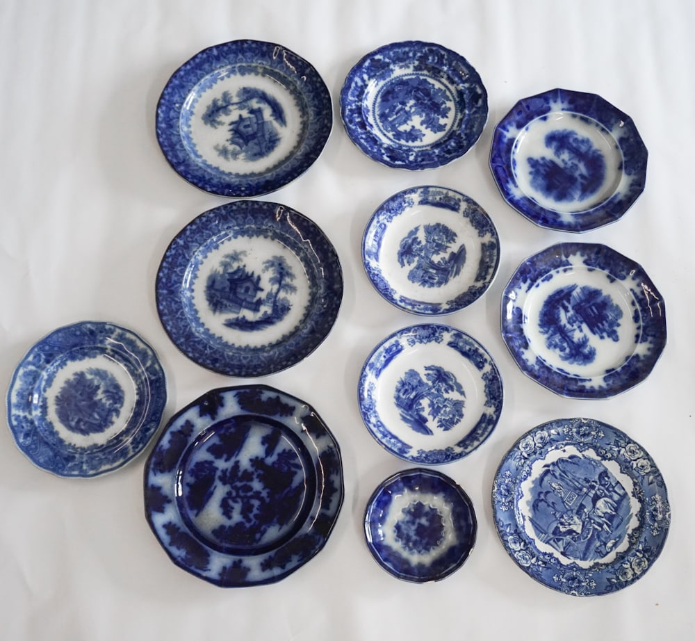 Collection Antique English Flow Blue Dishes (1 of 5)