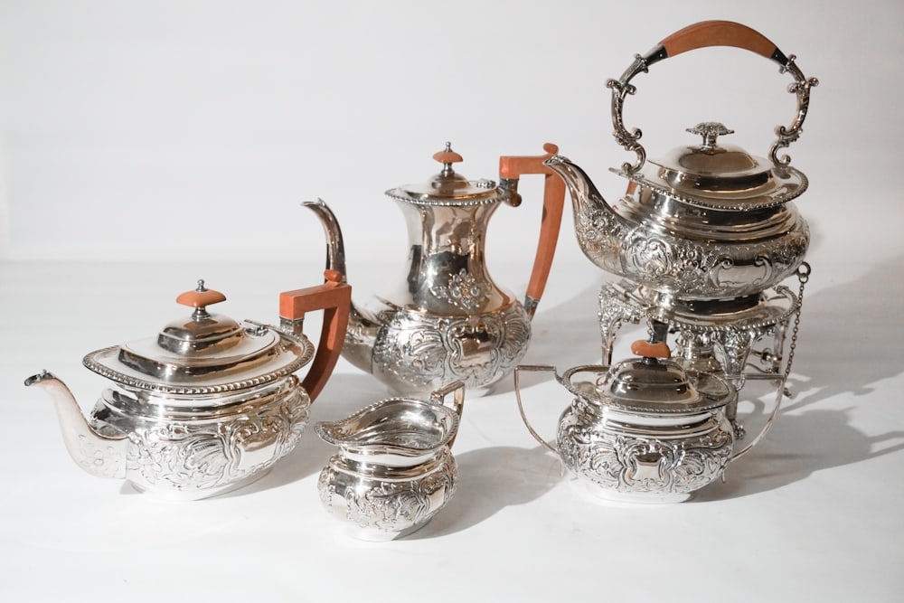 English Sheffield Silver Plate Tea & Coffee Service (1 of 3)