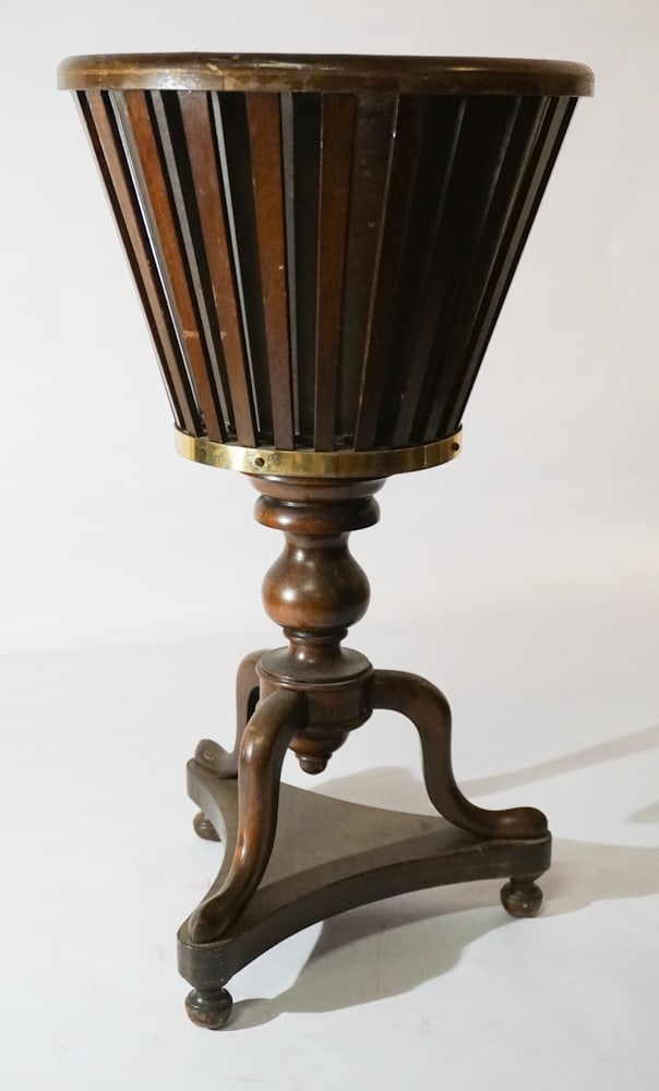 Antique Edwardian Mahogany & Brass Planter (1 of 2)