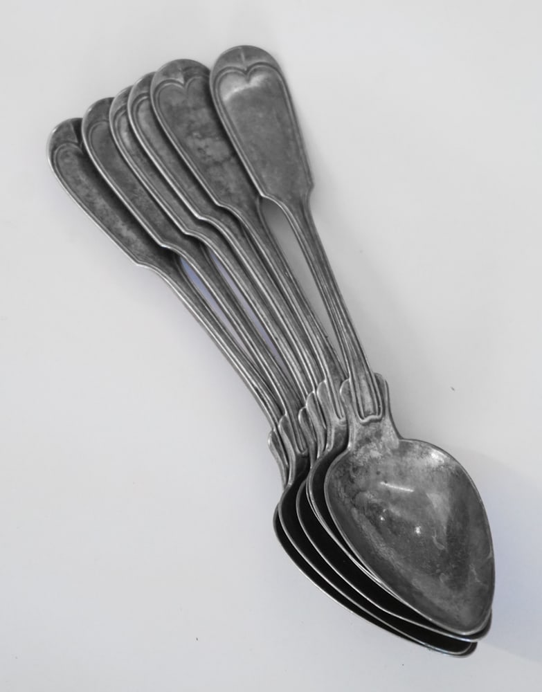 Set Antique Augusta Georgia Coin Silver Spoons (1 of 2)