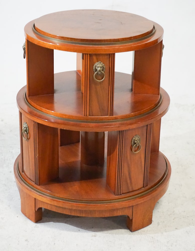 Classical Empire Style Mahogany Rotating BookShelf (1 of 3)