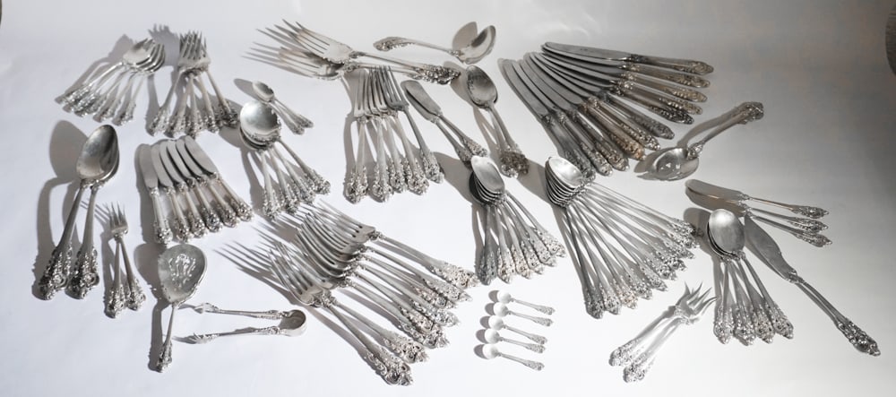 Wallace Grand Baroque Sterling Flatware Service (1 of 2)