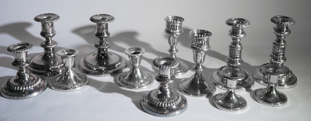 Six Pair Antique English Silver Plate over Copper (1 of 2)