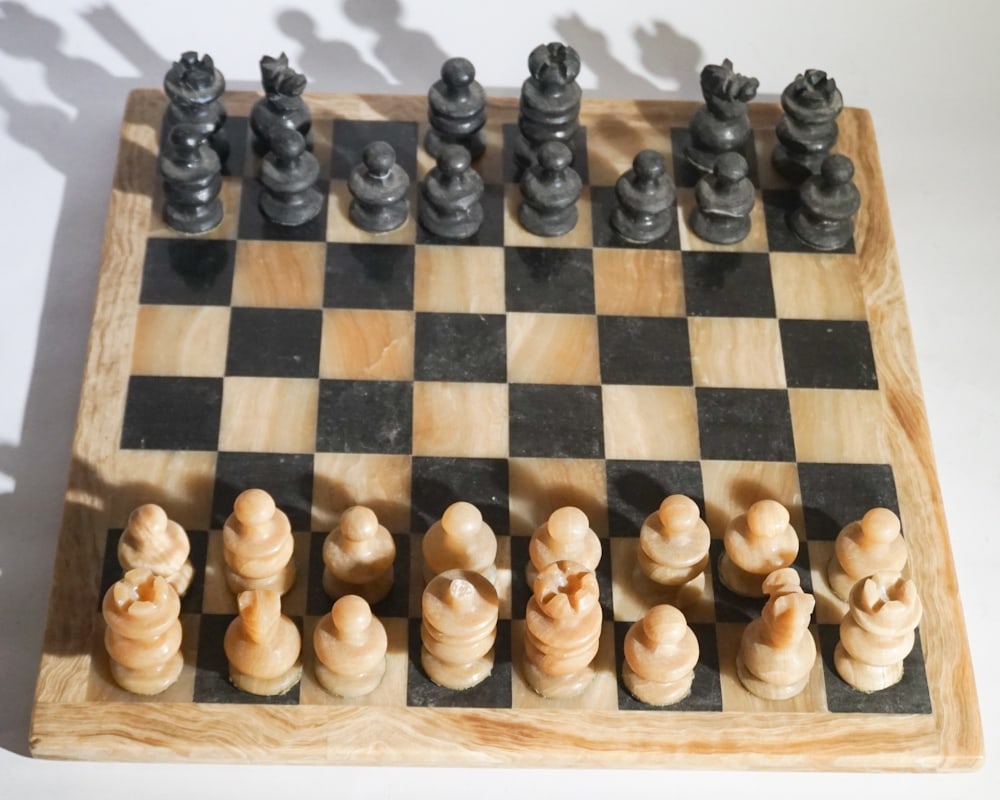 Deco Marble & Mixed Stone Game Board & Chest Set (1 of 1)