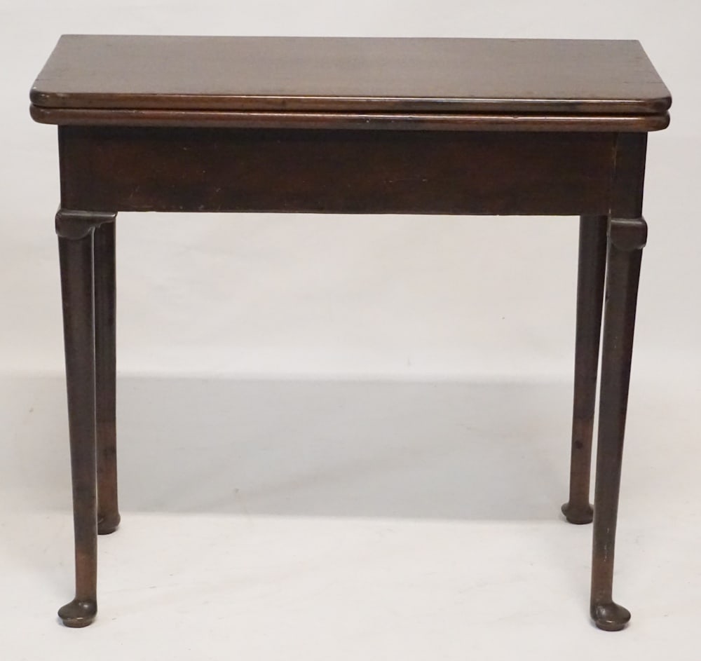 English Queen Anne Mahogany Games Table (1 of 3)