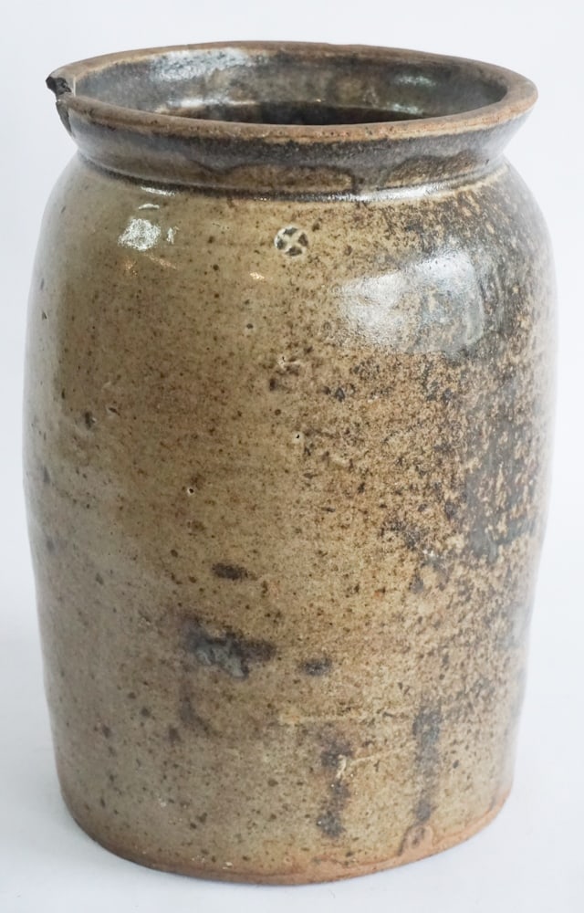 Southern Stoneware Signed Preserve Jar Edgefield or Columbia (1 of 4)