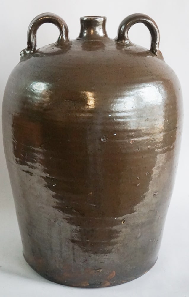 Southern Stoneware Double Handled Jug Edgefield (1 of 4)