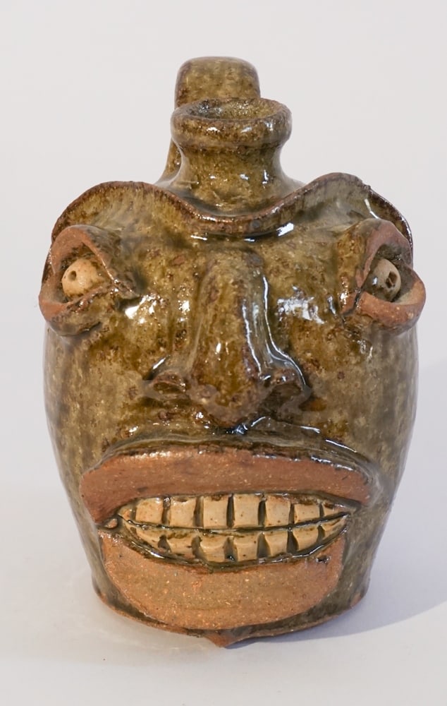 Excellent Southern Stoneware Face Jug Edgefield Style (1 of 3)