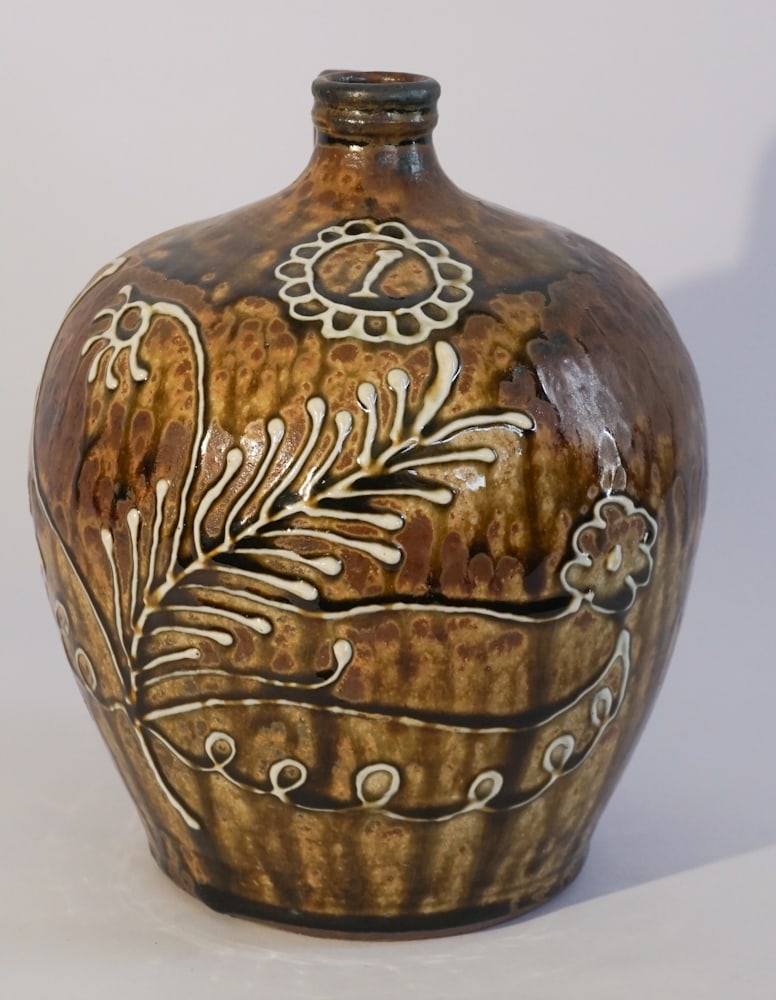 Southern Stoneware Decorated Jug Edgefield Style (1 of 4)