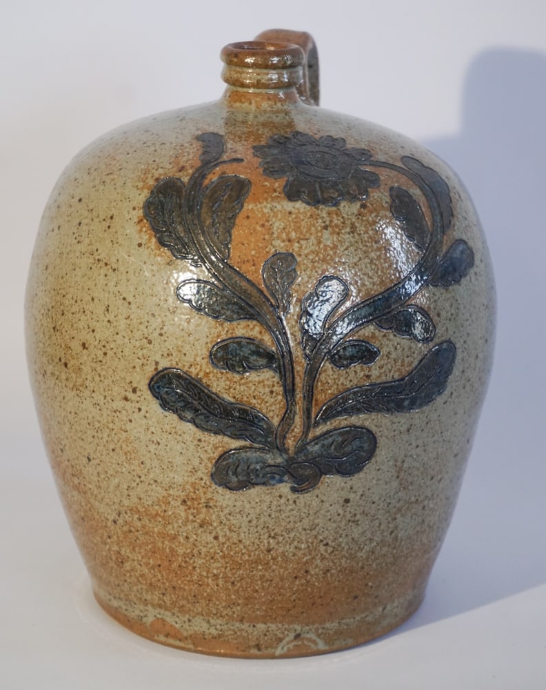Handsome Southern Stoneware Decorated Jug (1 of 4)
