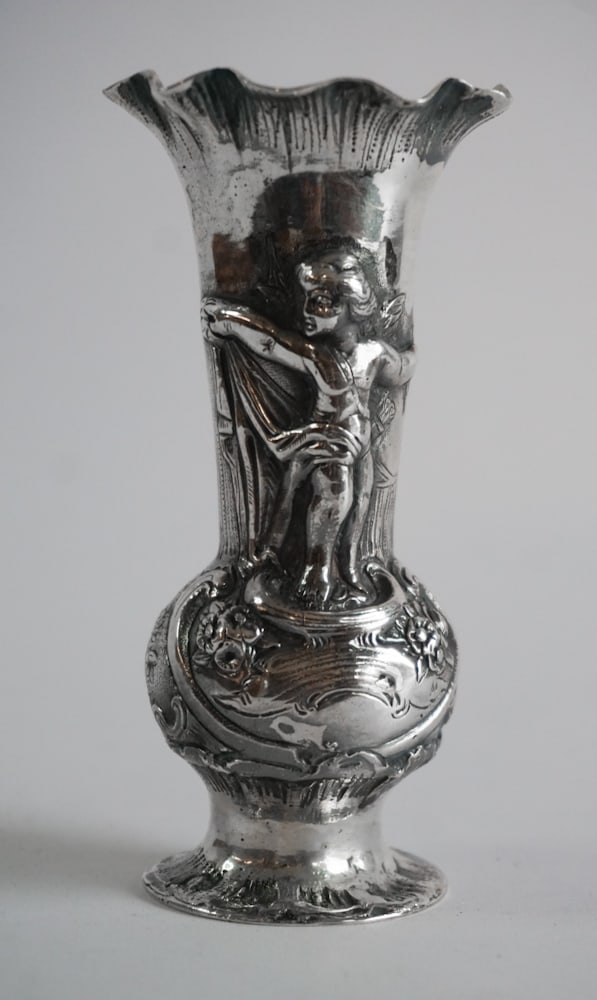 Antique German or Austrian 800 Silver Vase (1 of 2)