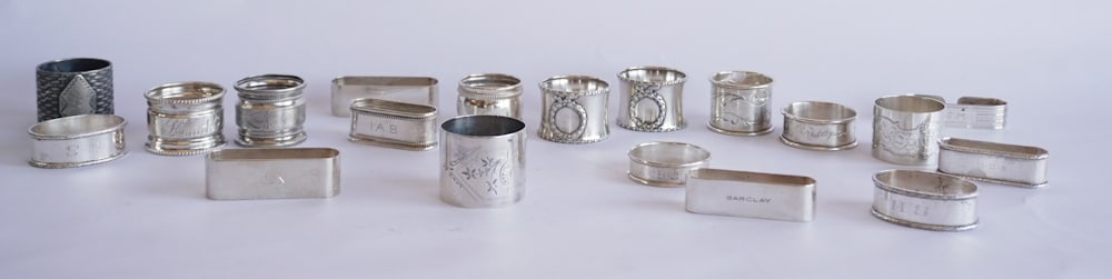 Vintage & Antique Sterling Silver Napkin Rings (1 of 1)