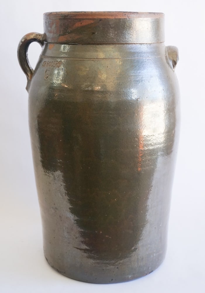 Signed Southern Stoneware Churn (1 of 2)