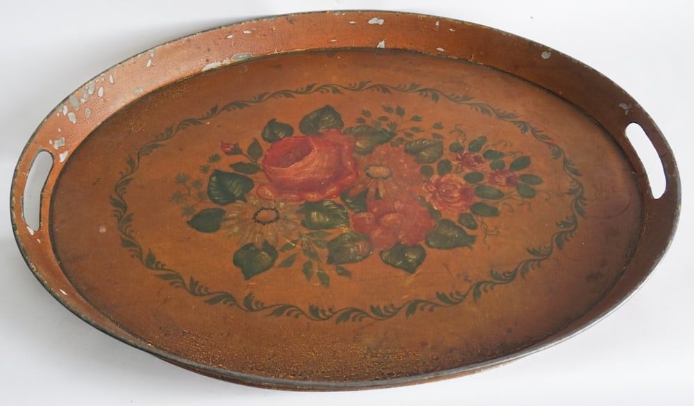 Antique Towle Painted Serving Tray (1 of 2)
