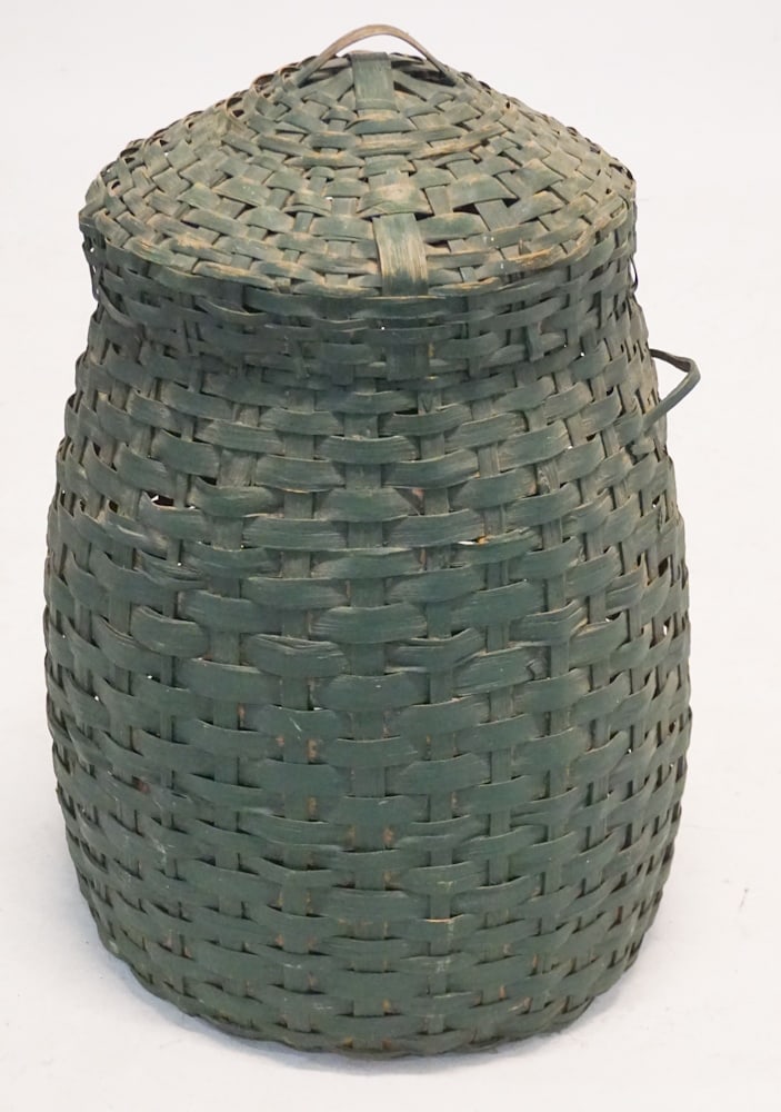 Antique American Split Wood Feather Basket (1 of 3)