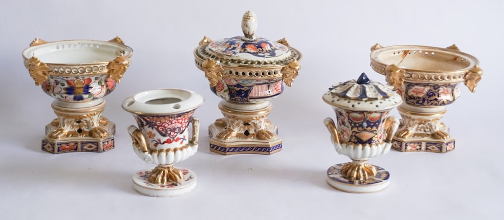Antique English Derby Porcelain Table Wares (1 of 4)