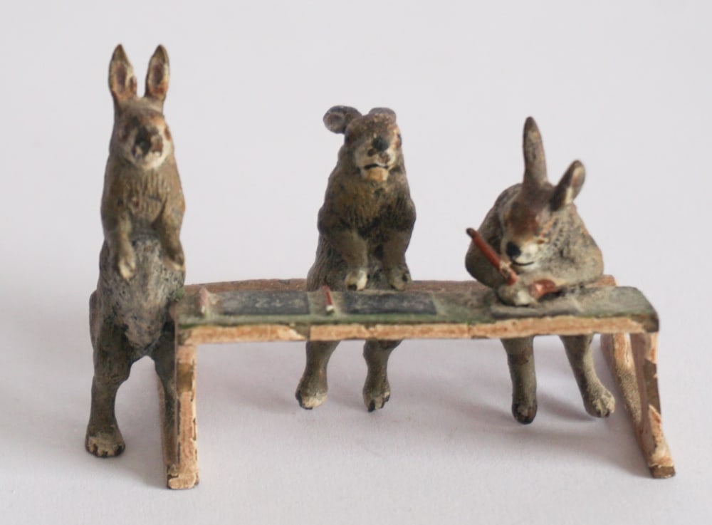 Antique Vienna Bronze Cold Painted Rabbit (1 of 4)