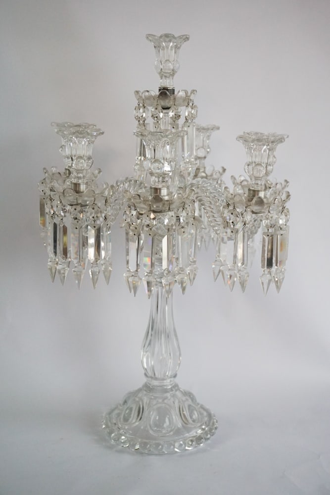 Excellent Baccarat Crystal Candelabra (1 of 5)