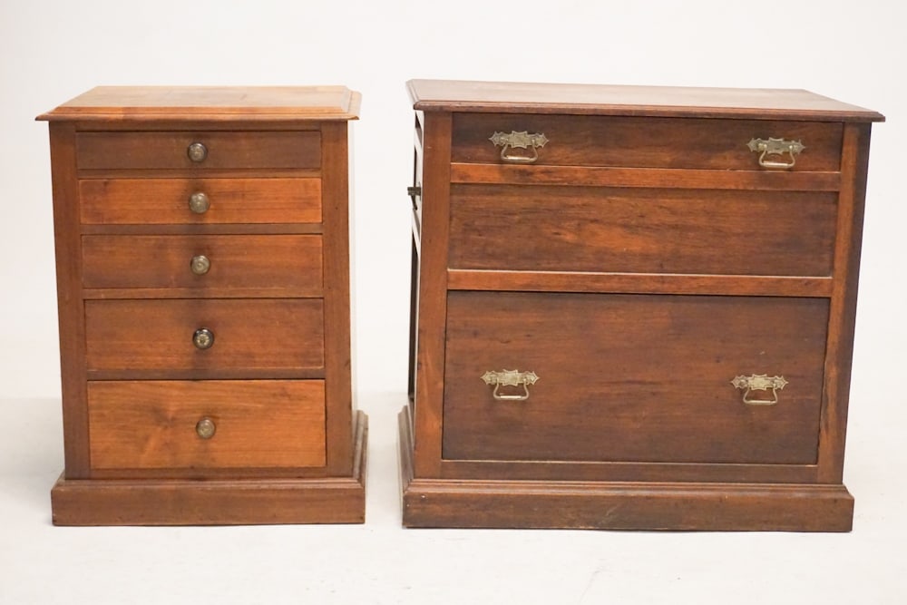 Two Charming American Walnut Side Cabinets (1 of 3)