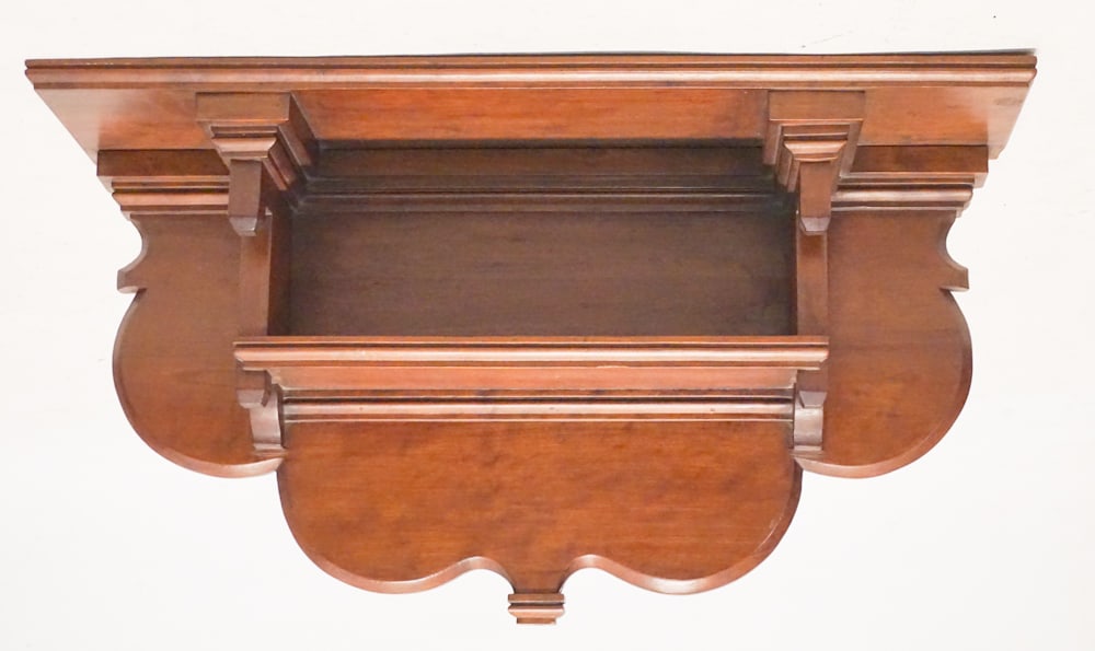 Antique American Cherry Wood Wall Shelf (1 of 2)