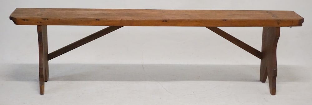 American Country Hepplewhite Porch Settle Bench (1 of 3)