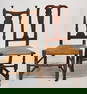 Pair American William & Mary Cherry Wood Side Chai