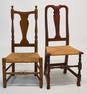 Pair American William & Mary Cherry Wood Side Chai