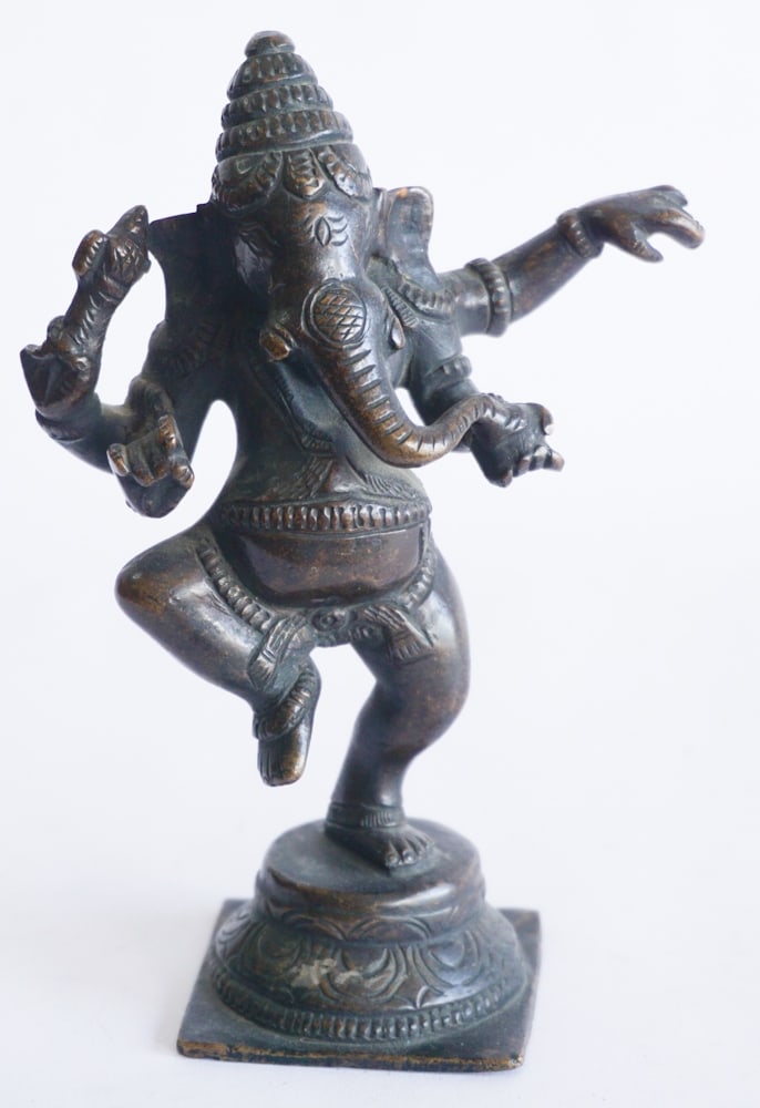 Antique Oriental Ganesh Bronze Figure (1 of 2)