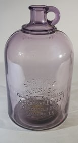 Antique Southern Pressed Glass Whiskey Advertising