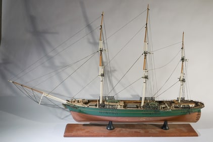 Excellent Vintage Handcrafted Model Ship