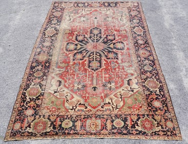 Antique Persian Heriz Carpet