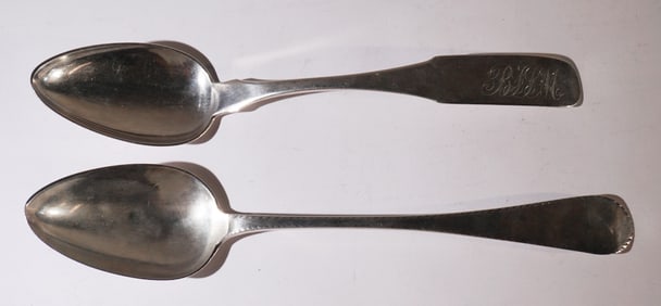 Two American Coin Silver Spoons