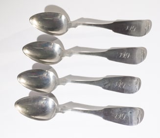 Set of York Pennsylvania Coin Silver Spoons