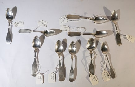 Antique Virginia & West Virginia Coin SilverSpoons