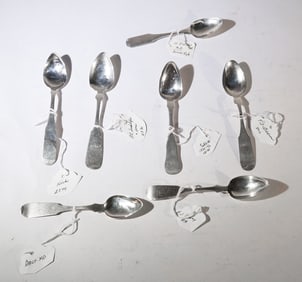 Collection Antique Maryland Coin Silver Spoons