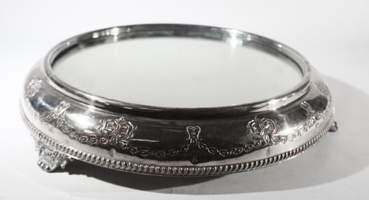 Fine Edwardian Silver Plate Mirrored Centerpiece
