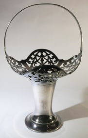 Art Nouveau Pairpoint Silver Plate Flower Basket