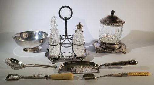 Antique Sheffield Silver Plate Table or Cabinet Ar