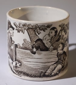 Antique English Creamware Tankard