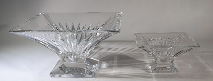 Two Waterford Crystal Deco Bowls