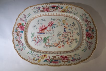 Handsome Antique English Ironstone Platter