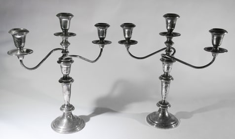 Charming Pair Towle Sterling Silver Candelabra